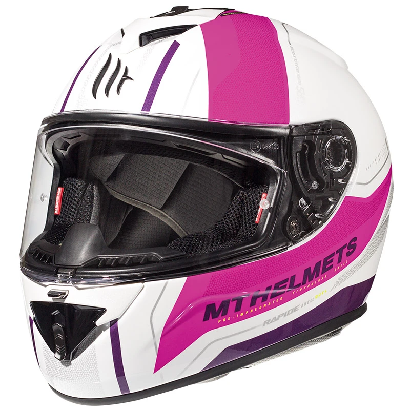 Fibra Mt Helmets Rapide Duel H9 Bianco Rosa 1 Fibra Mt Helmets Rapide Duel H9 Bianco Rosa