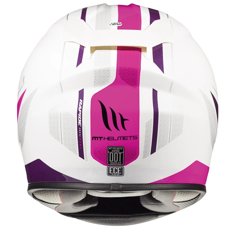 Fibra Mt Helmets Rapide Duel H9 Bianco Rosa 3 Fibra Mt Helmets Rapide Duel H9 Bianco Rosa - immagine 3