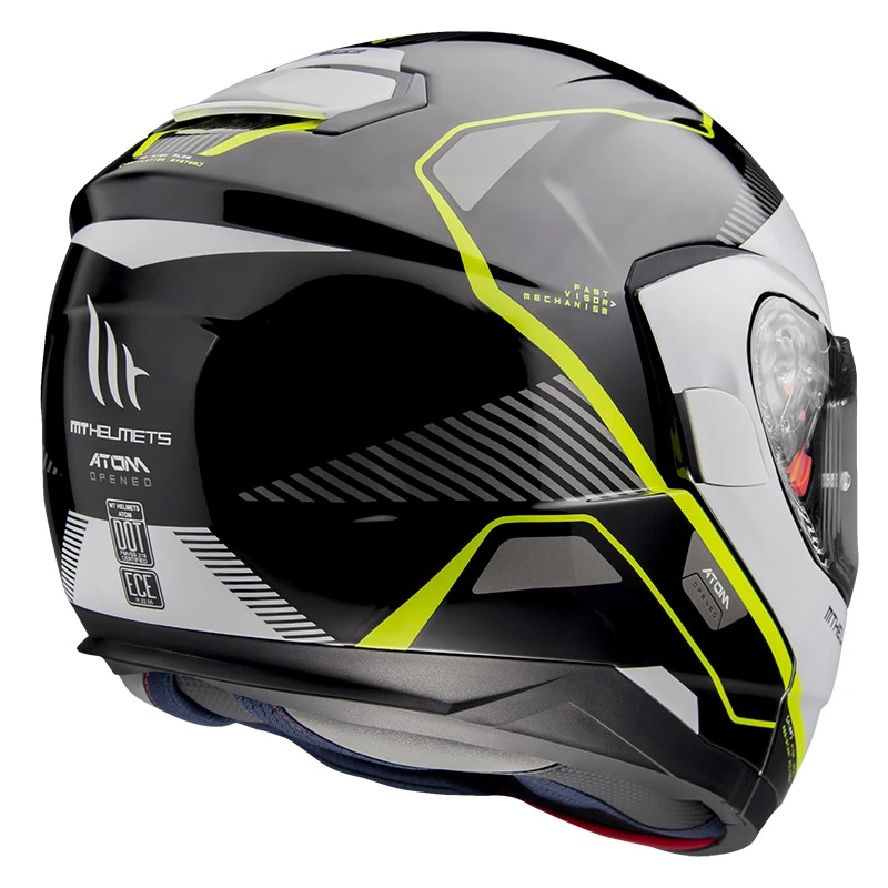 Policarbonato Casco Modulare Mt Helmets Atom Sv Opened B3 Giallo 4 Policarbonato Casco Modulare Mt Helmets Atom Sv Opened B3 Giallo - immagine 4