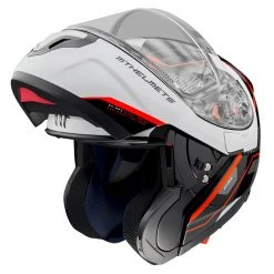 Policarbonato Casco Modulare Mt Helmets Atom Sv Opened B5 Rosso