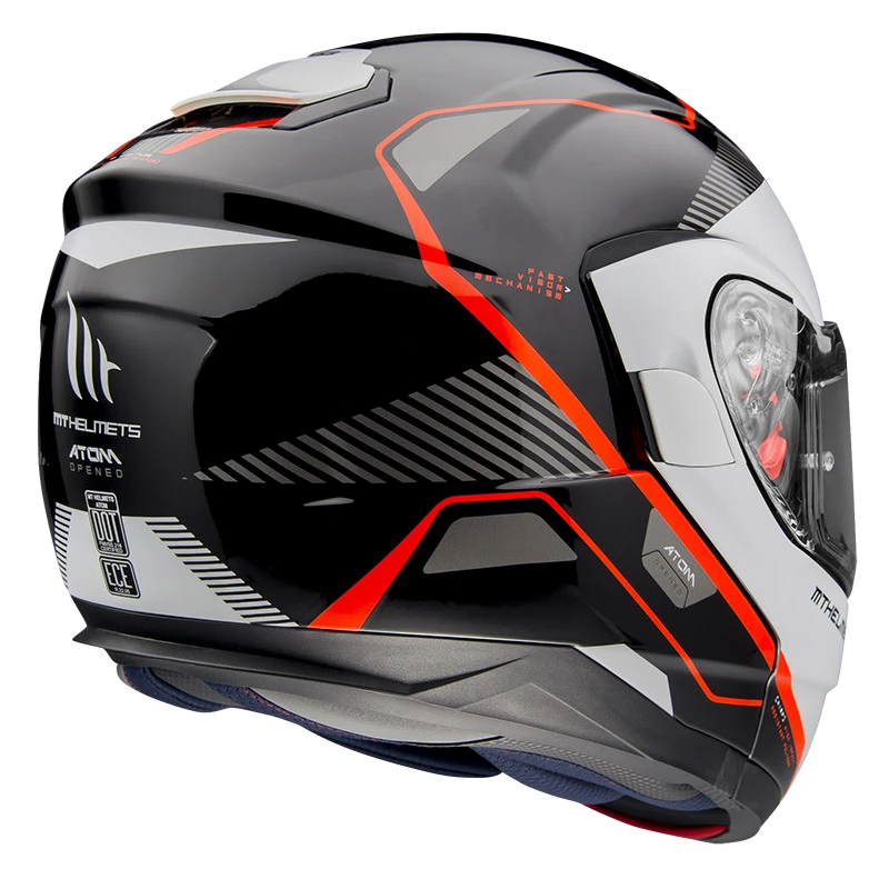 Policarbonato Casco Modulare Mt Helmets Atom Sv Opened B5 Rosso 3 Policarbonato Casco Modulare Mt Helmets Atom Sv Opened B5 Rosso - immagine 3