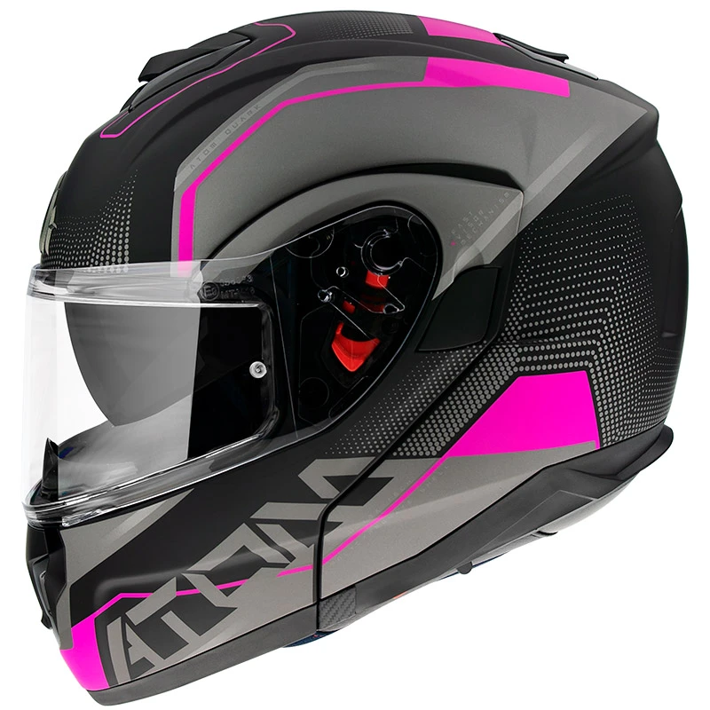 Policarbonato Casco Modulare Mt Helmets Atom Sv Quark A8 Rosa 4 Policarbonato Casco Modulare Mt Helmets Atom Sv Quark A8 Rosa - immagine 4
