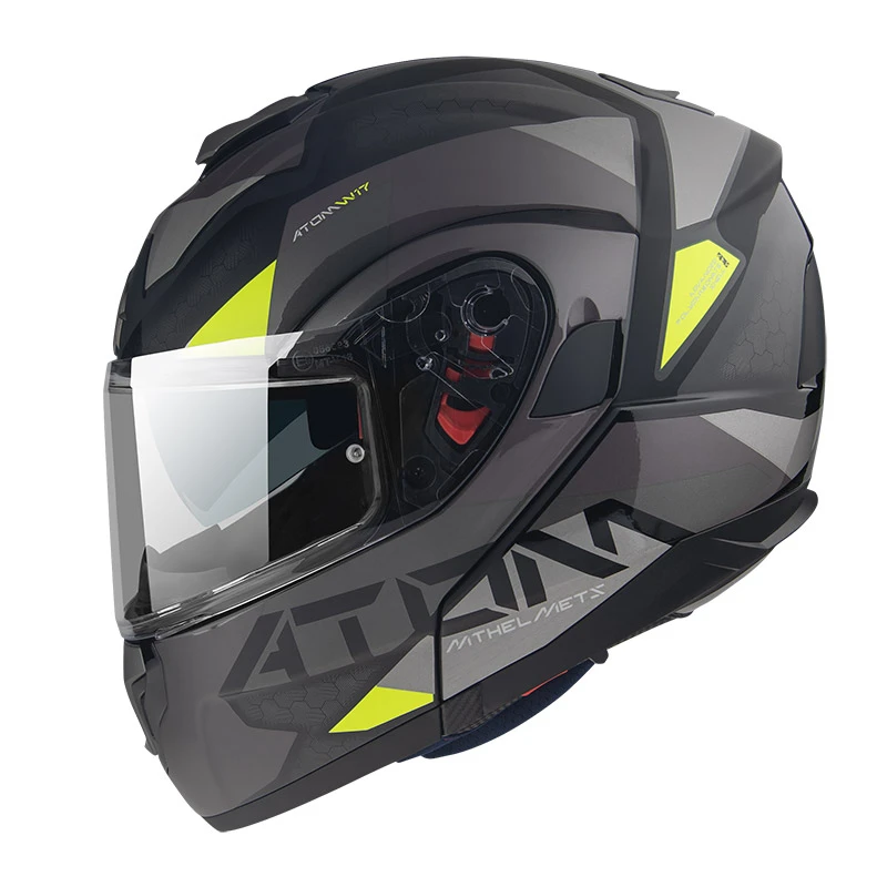 Policarbonato Casco Modulare Mt Helmets Atom Sv W17 B2 Grigio 3 Policarbonato Casco Modulare Mt Helmets Atom Sv W17 B2 Grigio - immagine 3