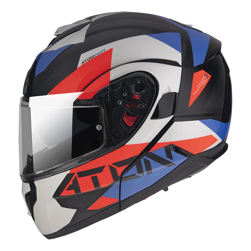 Policarbonato Casco Modulare Mt Helmets Atom Sv W17 A7 Blu 3 Policarbonato Casco Modulare Mt Helmets Atom Sv W17 A7 Blu - immagine 3