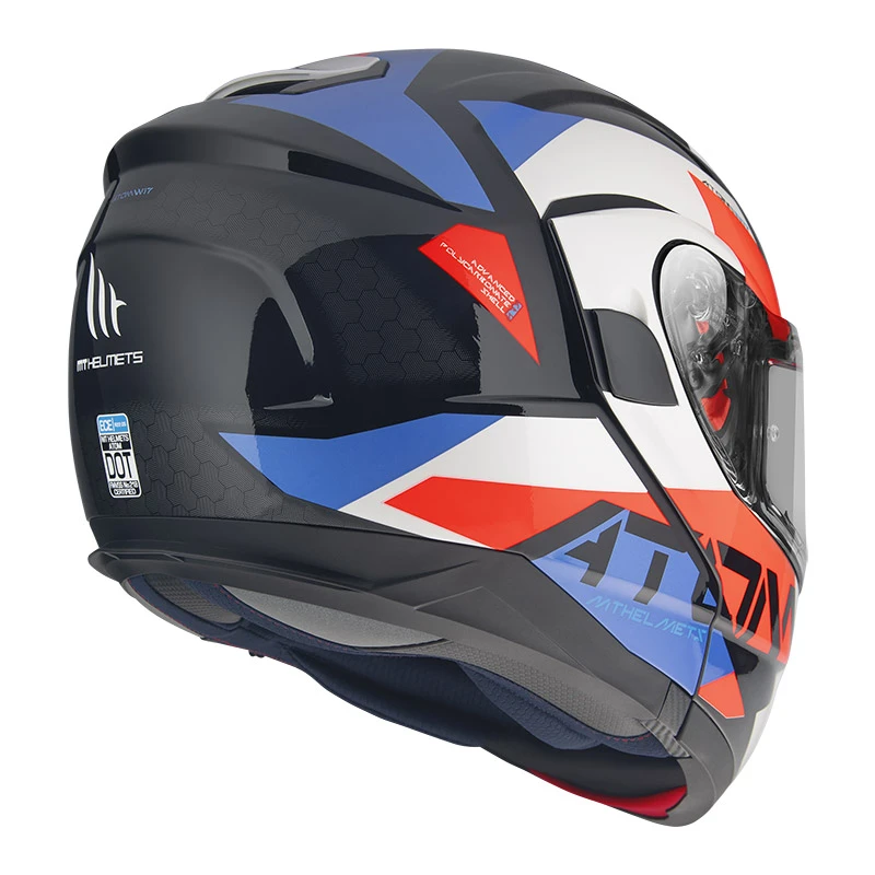 Policarbonato Casco Modulare Mt Helmets Atom Sv W17 A7 Blu 4 Policarbonato Casco Modulare Mt Helmets Atom Sv W17 A7 Blu - immagine 4