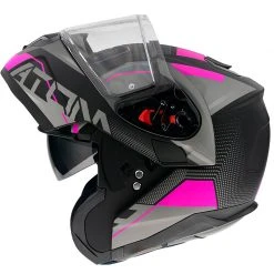 Policarbonato Casco Modulare Mt Helmets Atom Sv Quark A8 Rosa