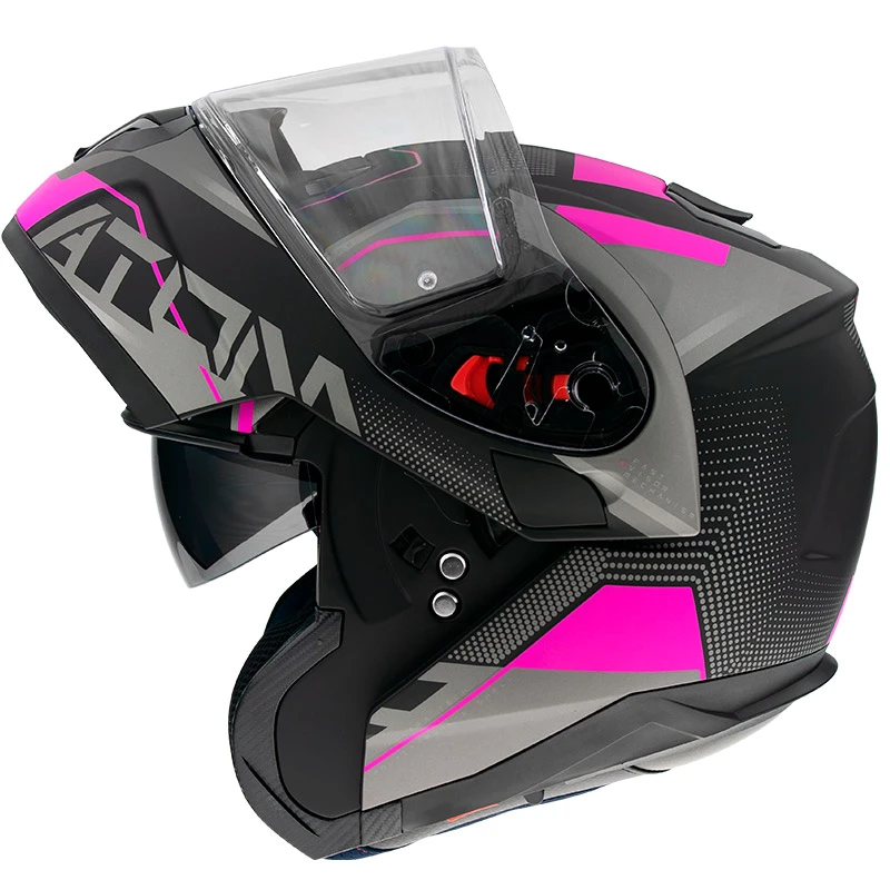 Policarbonato Casco Modulare Mt Helmets Atom Sv Quark A8 Rosa 1 Policarbonato Casco Modulare Mt Helmets Atom Sv Quark A8 Rosa