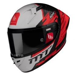 Fibra Mt Helmets Kre Plus Carbon Brush A5 Rosso