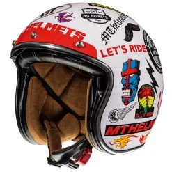 Custom Mt Helmets Le Mans 2 Sv Anarchy A0 Bianco