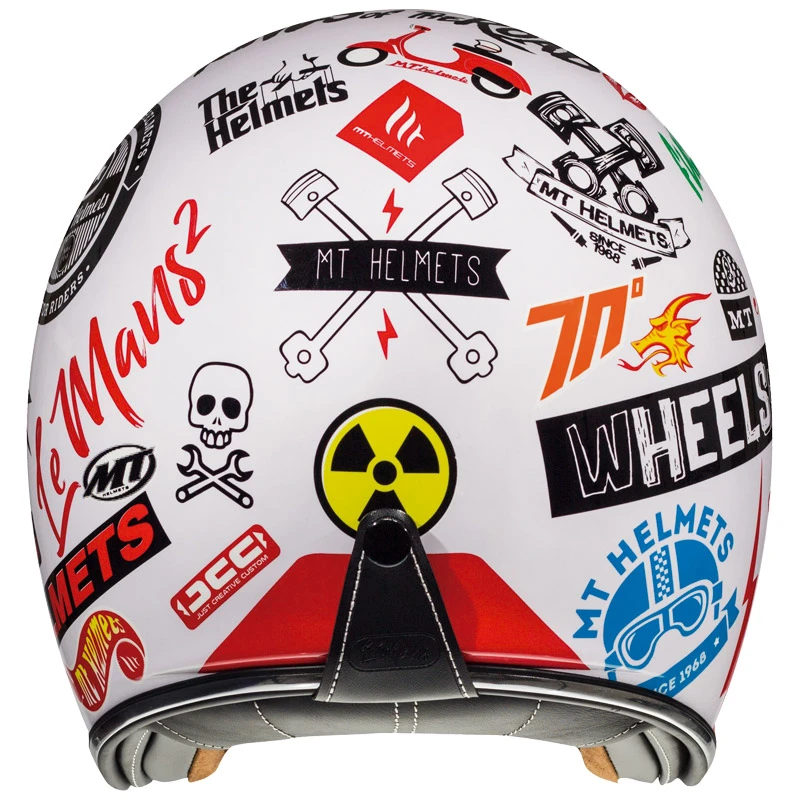 Custom Mt Helmets Le Mans 2 Sv Anarchy A0 Bianco 3 Custom Mt Helmets Le Mans 2 Sv Anarchy A0 Bianco - immagine 3