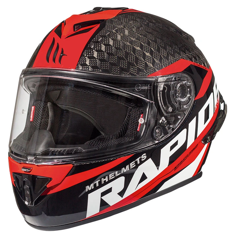 Fibra Mt Helmets Rapide Pro Carbon C5 Nero Rosso 1 Fibra Mt Helmets Rapide Pro Carbon C5 Nero Rosso