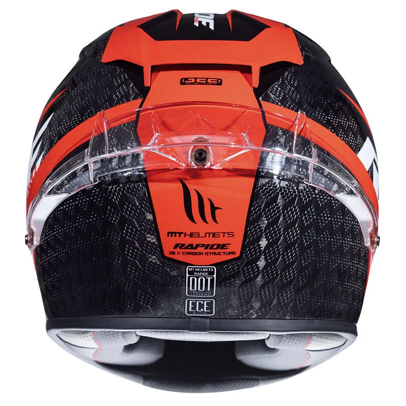 Fibra Mt Helmets Rapide Pro Carbon C5 Nero Rosso 3 Fibra Mt Helmets Rapide Pro Carbon C5 Nero Rosso - immagine 3