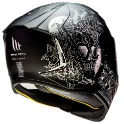 Policarbonato Casco Mt Helmets Revenge 2 Skull&roses A1 -Sconto Mt Outlet mthelmets revenge2skullrosesa1 nero 3