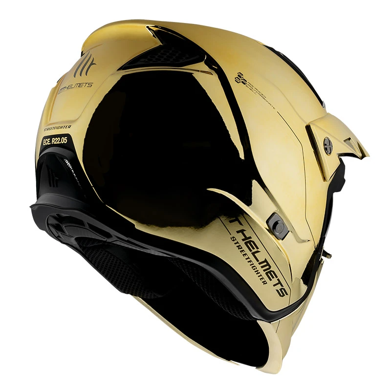 Mentoniera Removibile Mt Helmets Streetfighter Sv Chromed A9 Oro 3 Mentoniera Removibile Mt Helmets Streetfighter Sv Chromed A9 Oro - immagine 3