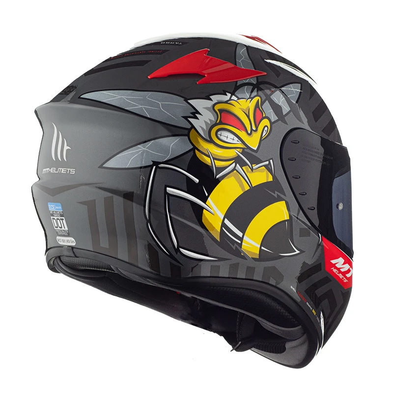 Policarbonato Casco Mt Helmets Targo Bee B5 Rosso Lucido 4 Policarbonato Casco Mt Helmets Targo Bee B5 Rosso Lucido - immagine 4