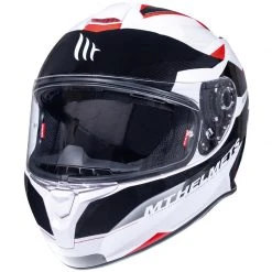 Policarbonato Mt Helmets Targo Enjoy D5 Bianco Rosso
