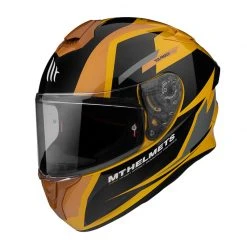 Policarbonato Casco Mt Helmets Targo Pro Sound D3 Giallo