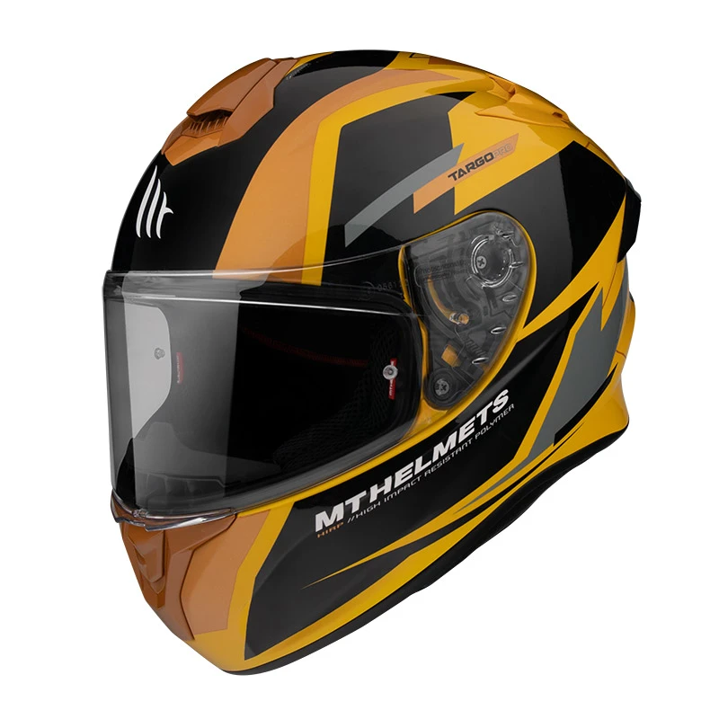 Policarbonato Casco Mt Helmets Targo Pro Sound D3 Giallo 1 Policarbonato Casco Mt Helmets Targo Pro Sound D3 Giallo