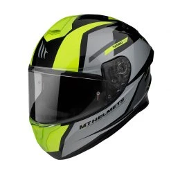 Policarbonato Casco Mt Helmets Targo Pro Sound A3 Giallo Fluo