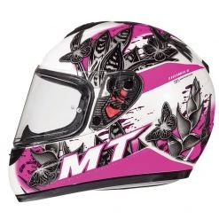 Policarbonato Mt Helmets Thunder Kid Breeze D8 Rosa Bianco