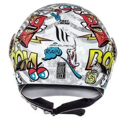 Policarbonato Mt Helmets Urban Street Art Bimbo Bianco Giallo -Sconto Mt Outlet urban kid street art 3